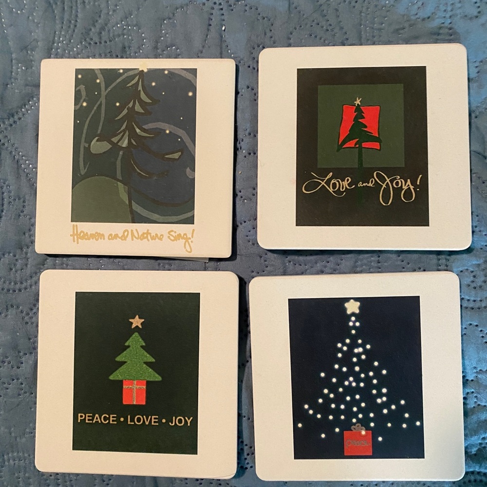4 CoasterStone holiday coasters - from Art Institute of Chicago - like new
